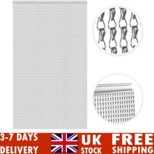 Fly Screen Aluminium Door Metal Chain Curtain Stop Insect Blinds 210cm X 90cm UK