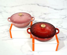 Le Creuset Mini Marmite Set of 2 Cherry Red Rose Quartz Christmas Limited Gift