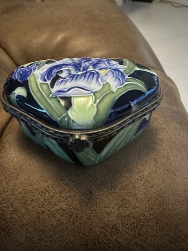 Hand painted porcelain trinket - porcelain,