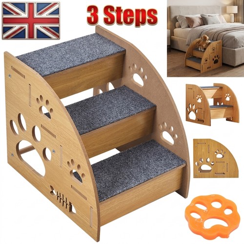 Steps pet ramp wooden dog - 3,