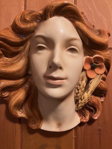 Vintage art deco wall mask - art,