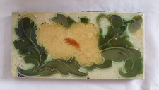 SUPER PILKINGTON ART NOUVEAU PERIOD  FLORAL 6 X 3 INCH BORDER TILE