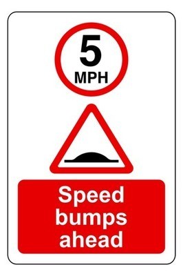 Mph speed bumps ahead safety - ahead,