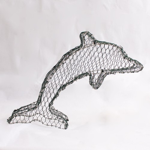 Topiary dolphin frame - dolphin, 2d