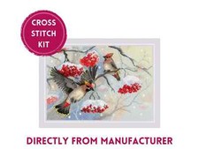 RIOLIS Counted Cross Stitch Kit 2207 Winter Whispers, Birds Resting on a Tree
