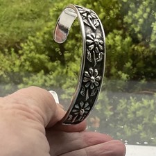 Native American Vintage Silver cuff bangle.