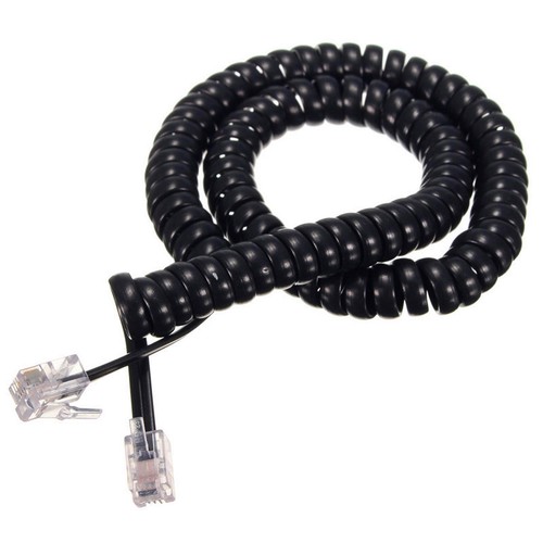 Telephone handset cord coiled - cord,