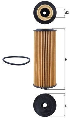 Mahle 1162d oil filter - mahle,