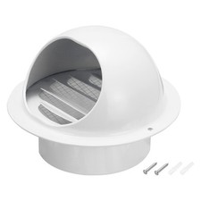 4 Inch Vent Round Cover Stainless Steel Exterior Wall Round Air Vent White