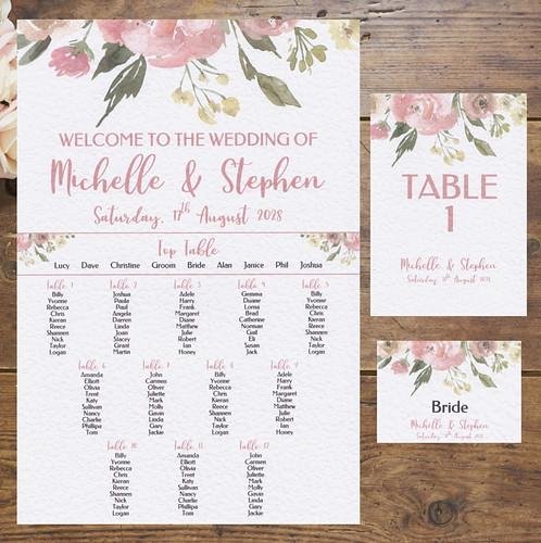 Wedding table plan - table,