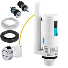 Dual Flush Toilet Valve Concealed Cistern Push Button Adjustable 1.5" 2" Outlet