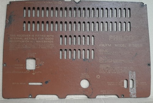 Vintage valve radio backs