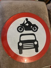 No MOTOR VEHICLES Uk Road Sign