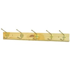 STRONG WOODEN WALL COAT HANGER