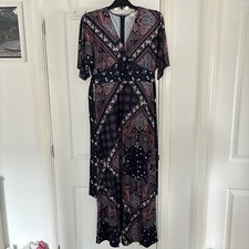 Yumi floral  wedding Guest/occasion/formal/casual midi/Maxi long Dress Size 10