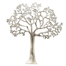 60cm Silver Metal Tree Of Life Wall Art | Wall Mounted Tree Art Plaque