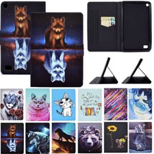 Fr 7" 8" 10.1" Amazon Kindle Fire 7 HD 8 10 Tablet Leather Flip Stand Case Cover