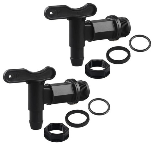 Pair water butt tap - water,