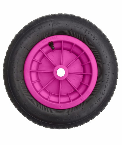 Pink pneumatic wheelbarrow - pink,