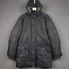 HUGO BOSS ORANGE Jacket Mens L Large 40R Black Military Parka Coat Nylon Lined