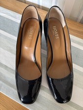 Hobbs Navy patent court shoes