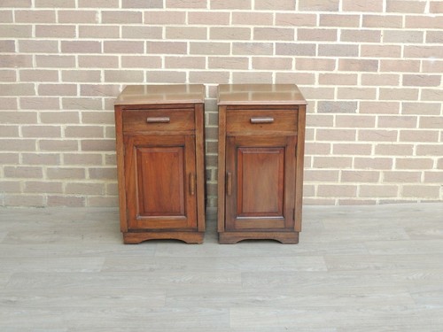 Pair vintage bedside tables - vintage,