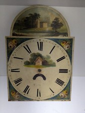 Antique grandfather clock faces - SIX plus two movements