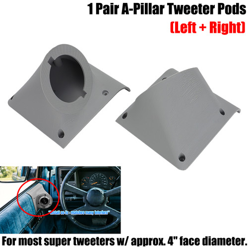 Pair pillar tweeter pods - a-pillar,