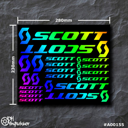 Scott sticker hologram decal - scott,