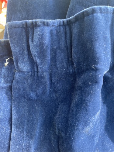 Pair vintage blue velvet - pair,