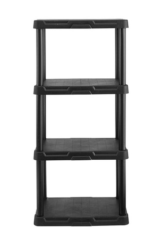 Shelf black plastic storage - black,