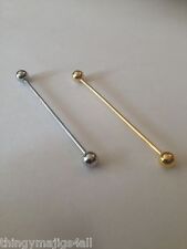 GOLD OR SILVER COLOUR TIE COLLAR PIN BAR WITH ROUND END SHIRT NECKTIE  NECK GIFT