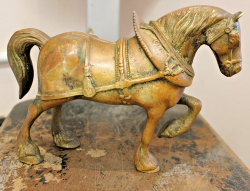 Vintage heavy brass shire - heavy,