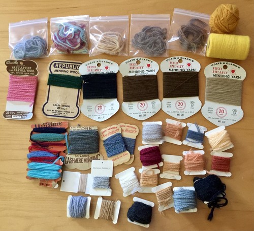 Assorted small amounts wool - small, of