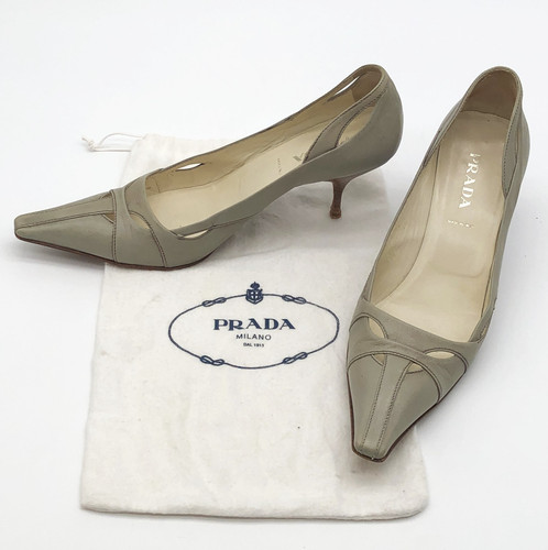 Vintage prada grey - vintage, leather
