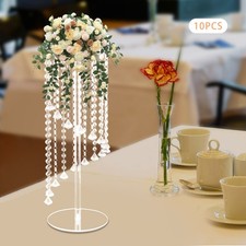 10 Pcs Acrylic Vase Stands Party Wedding Crystal Centerpiece Table Decoration