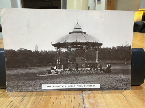Old postcard bandstand - old,