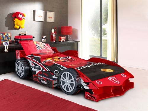 Red car bed single - 3ft, with