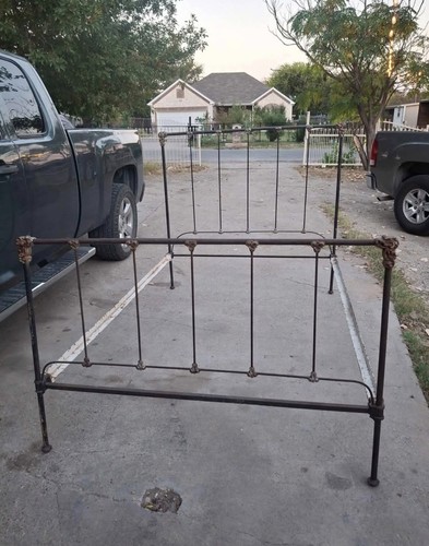 Vintage iron bed frame - vintage, antique