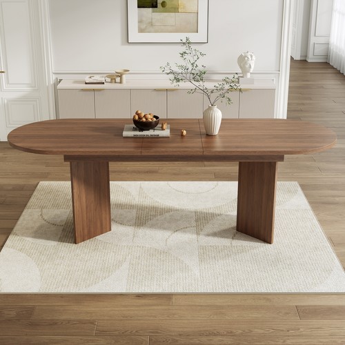 Oval extendable dining table - oval,