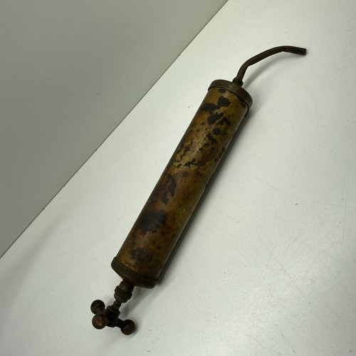 Antique jumbo brass grease - brass,