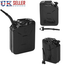 20L Metal Jerry Can Black Car Storage Fuel Petrol Diesel Container & Flexi Spout