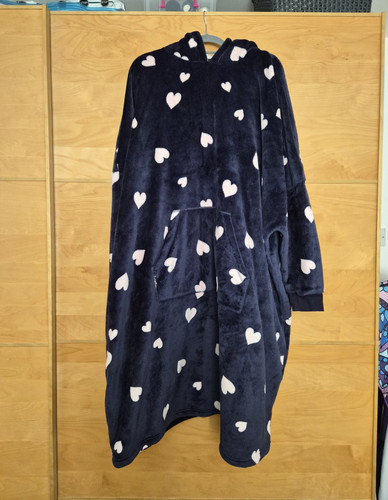 Womens navy fleece hooded - womens,