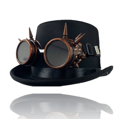 Steampunk black top - black,