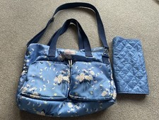 💙CATH KIDSTON CORNFLOUR BLUE FLORAL PRINT BABY CHANGE DIAPER BAG & MAT 💙