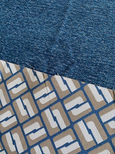 Remnants blue upholstery - remnants, of