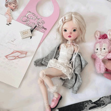 1/6 Resin Ball Joint BJD Doll Handmade Girl Gift with Face up + Eyes + Wigs Toy