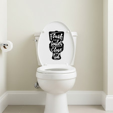 Flush & Close Toilet Sticker