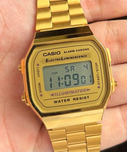 Casio a168 gold digital - casio,