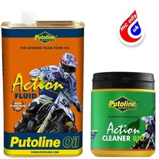 PUTOLINE AIR FILTER SERVICE BIO CLEANER + FILTER OIl for TRIALS BIKE MONTESA 4RT
